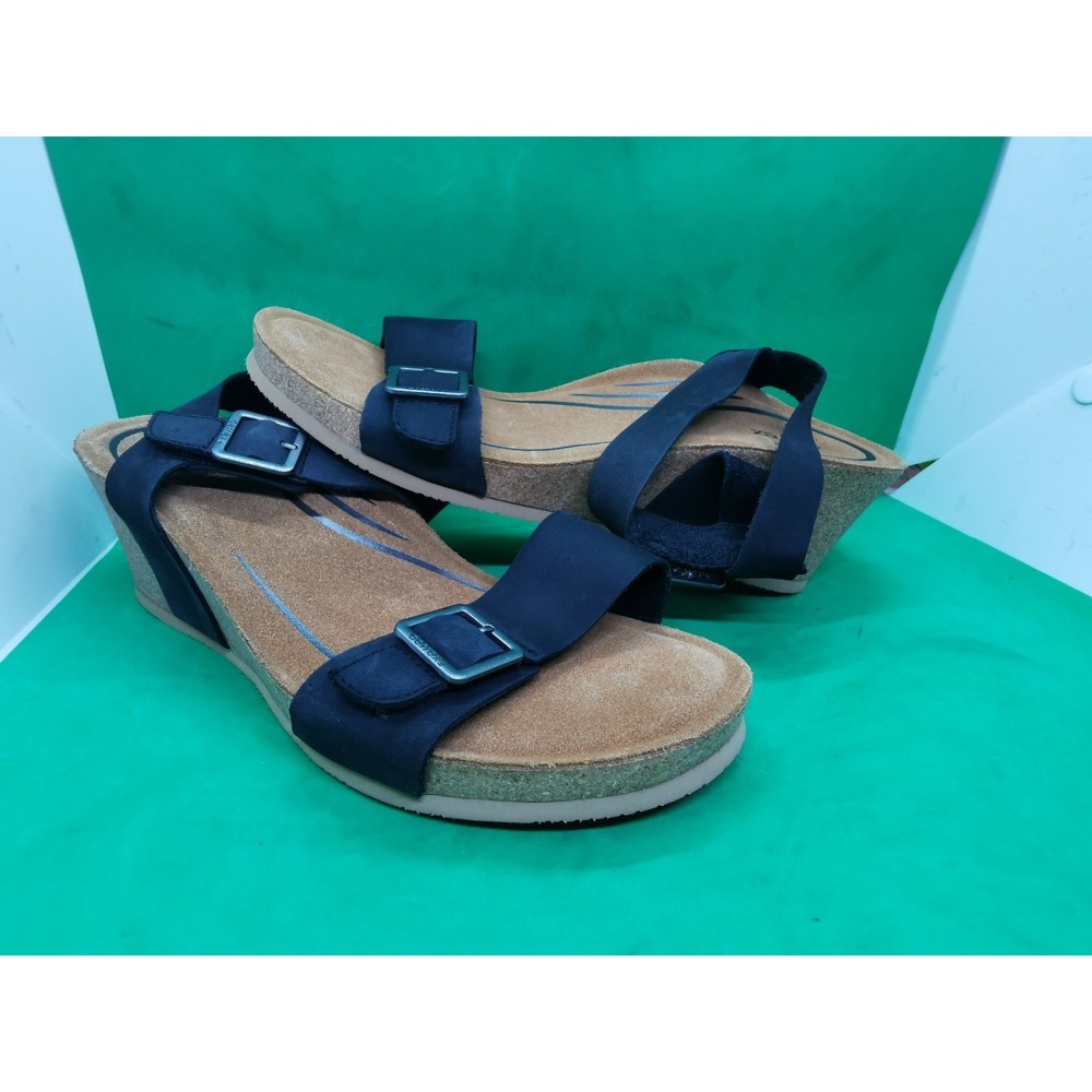 Aetrex Women's Lexa Orthopedic Ankle Strap Arch Support Wedge Sandals Size 10